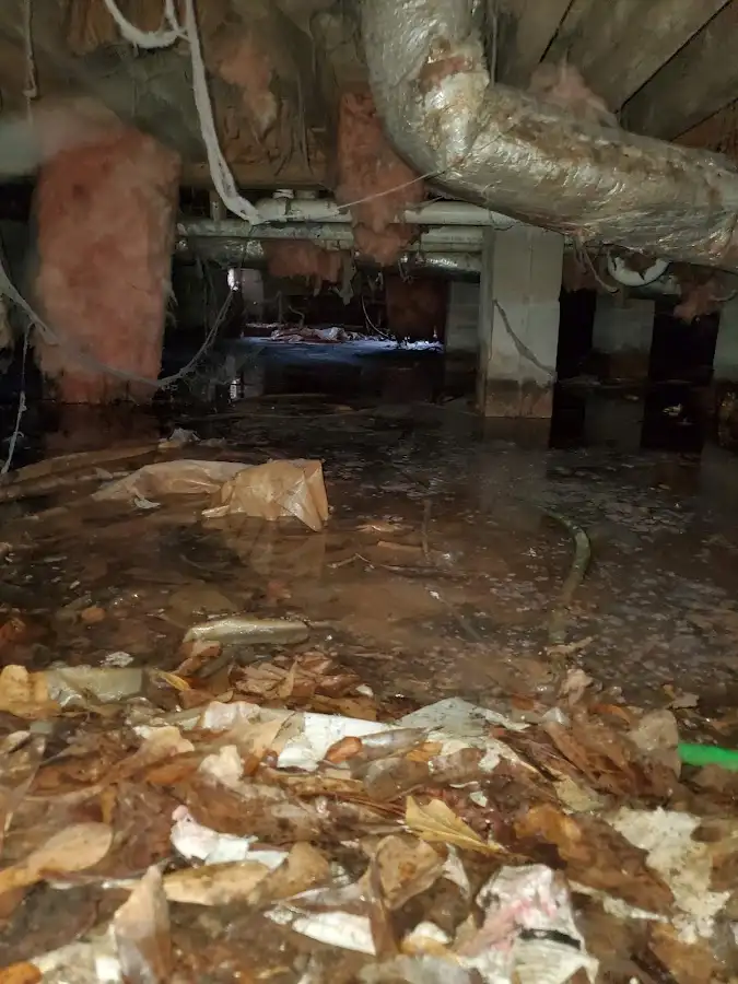 Crawl space flood assessment for Commercial Water Damage Restoration in Lock Haven