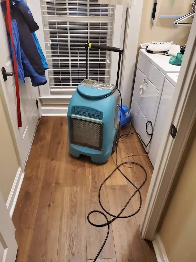 Commercial dehumidifier deployed for Flood Damage Cleanup in Lock Haven
